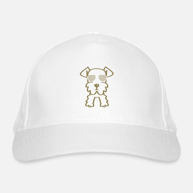 Schnauzer cool avec lunettes de soleil minimaliste Casquette classique bio