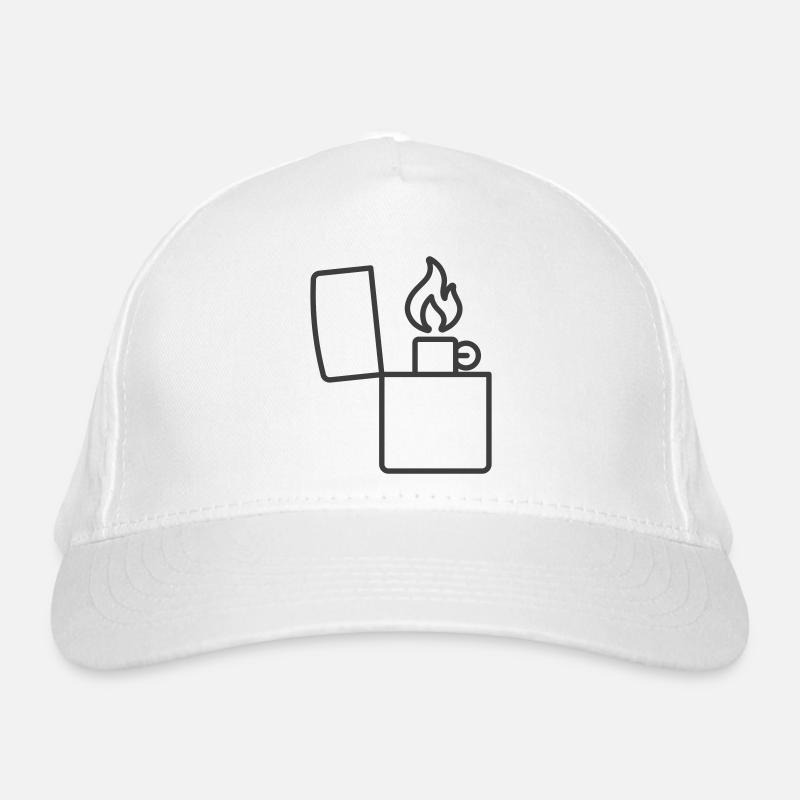 Vintage Lighter Line Icon Organic Baseball Cap