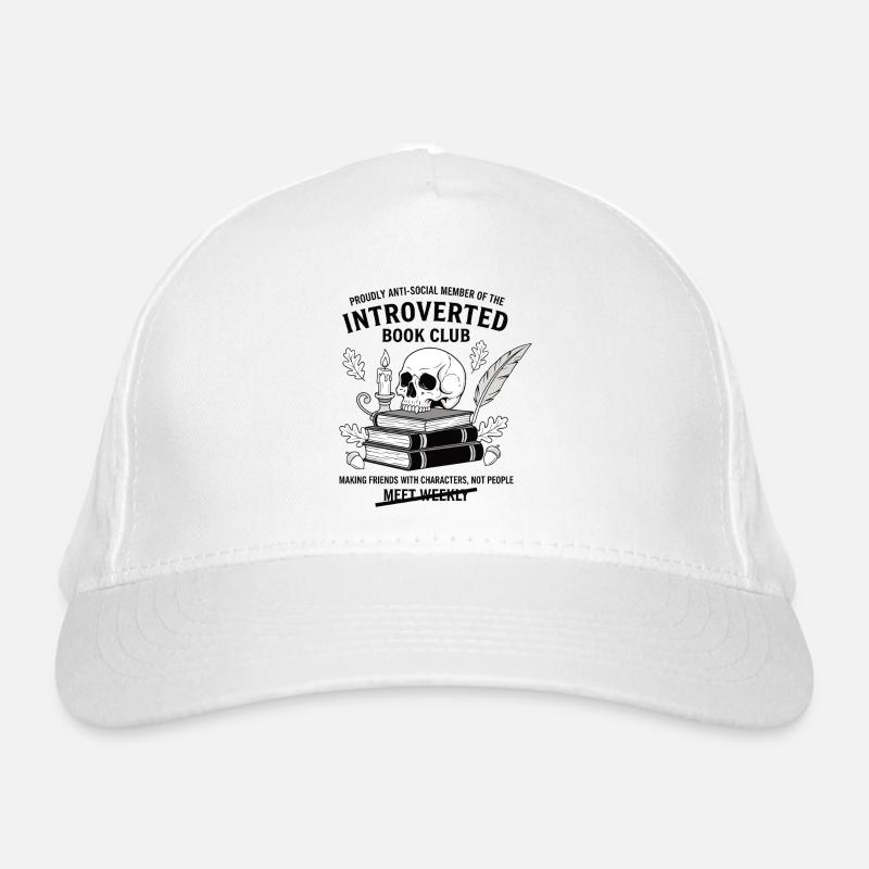 Conception d'un club de lecture antisocial et introverti Casquette classique bio