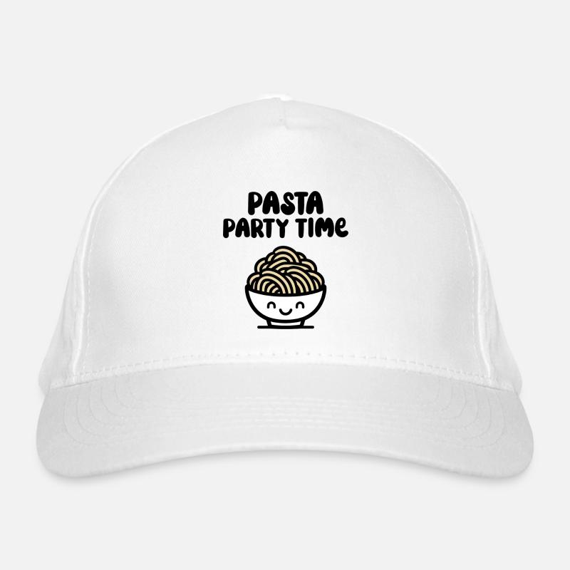 Pasta party time Organic Baseball Cap