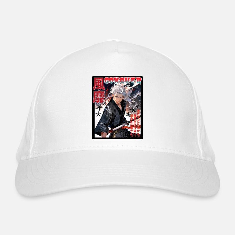 Samouraï féroce avec motif de vent Casquette classique bio
