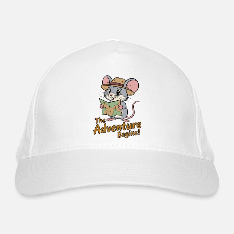 Whimsical Mouse Explorer Design Organic Baseball Cap