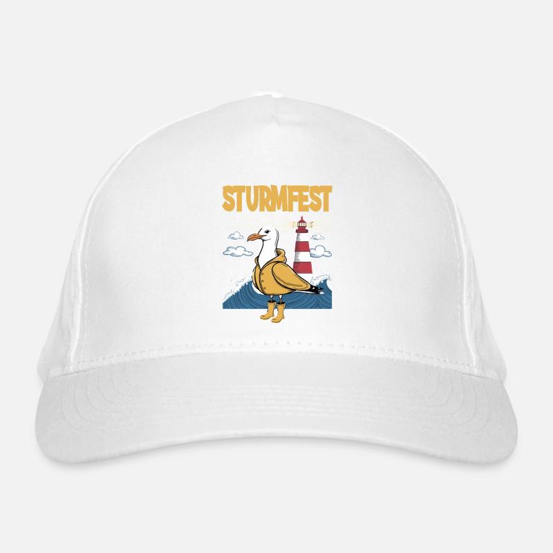 Lighthouse Melody with Seagull Organic Baseball Cap