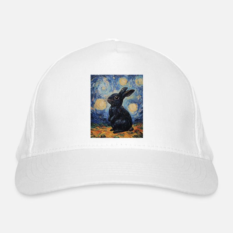 Lapin de la Nuit étoilée à la Van Gogh Casquette classique bio