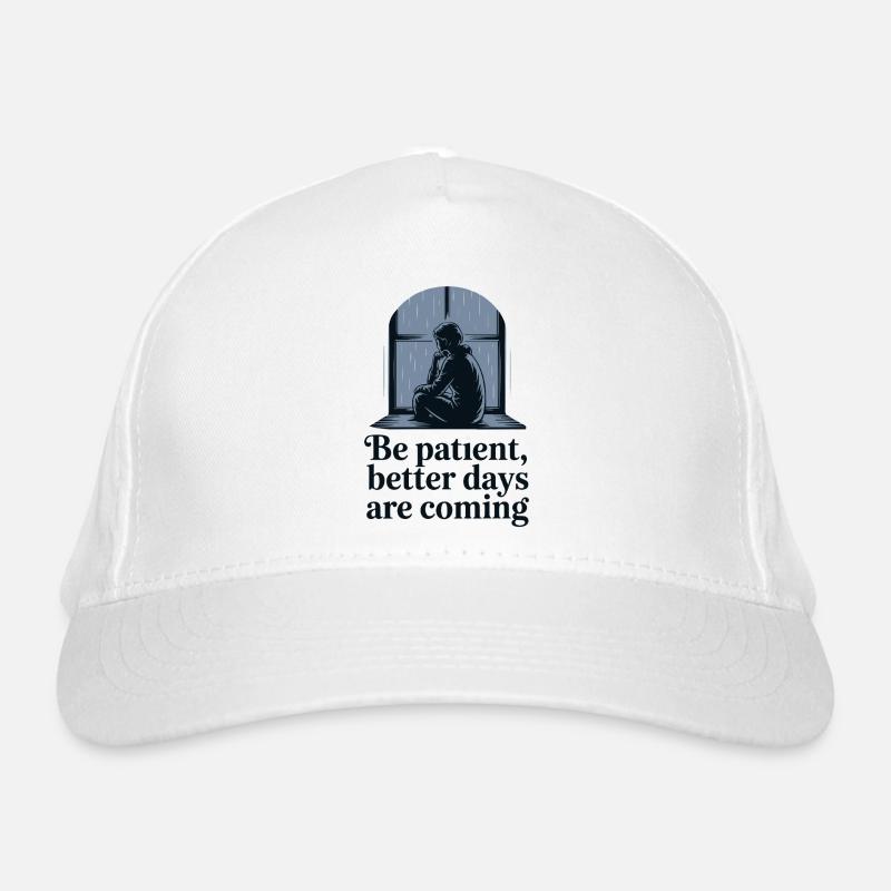 Motif réfléchissant de solitude et de jour de pluie Casquette classique bio