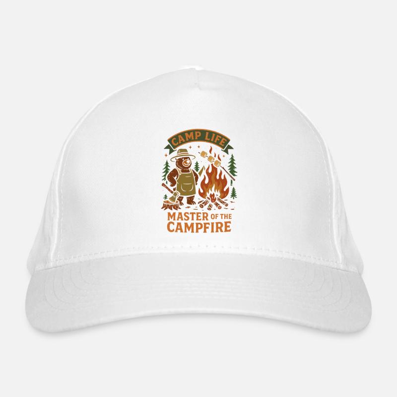 Camp Life Maître du feu de camp - Casquette classique bio - blanc