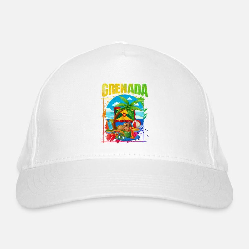 Plage tropicale avec motif Grenade Casquette classique bio