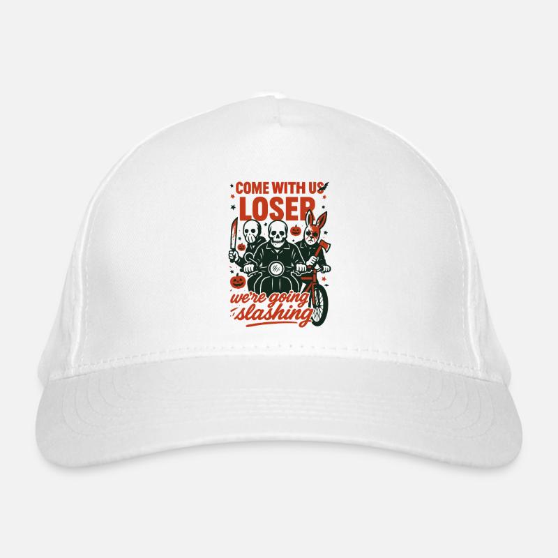 Come With Us Loser We're Going Slashing Halloween Organic Baseball Cap