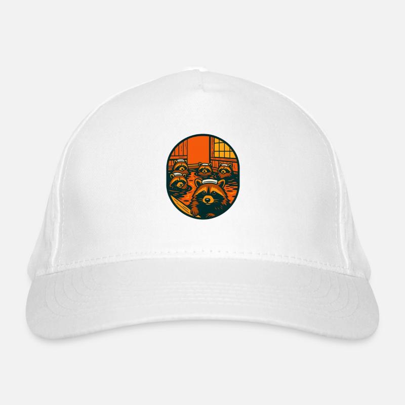 Waschbär Heiße Quelle Bio-Baseballkappe