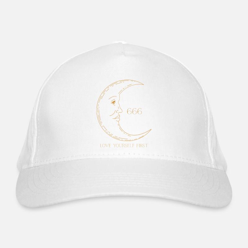 Mystic Moon Face 666 – Love Yourself First Bio-Baseballkappe