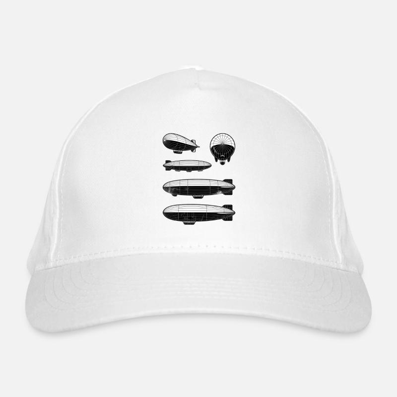Dirigeable Zeppelin Rétro Vintage Casquette classique bio