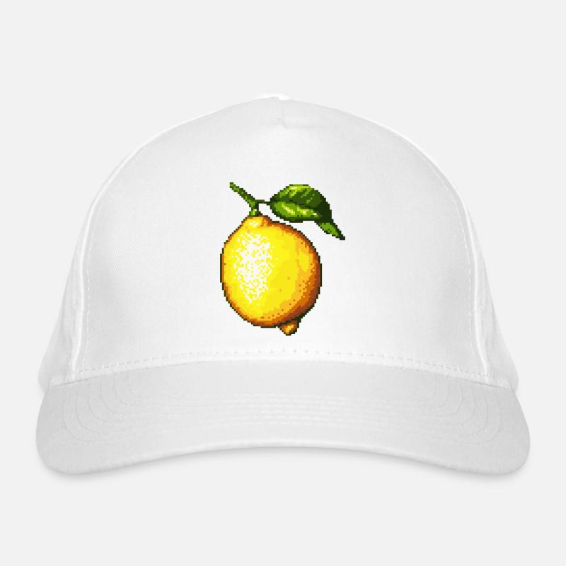 Pixel Lemons Rétro Fruit Art Casquette classique bio