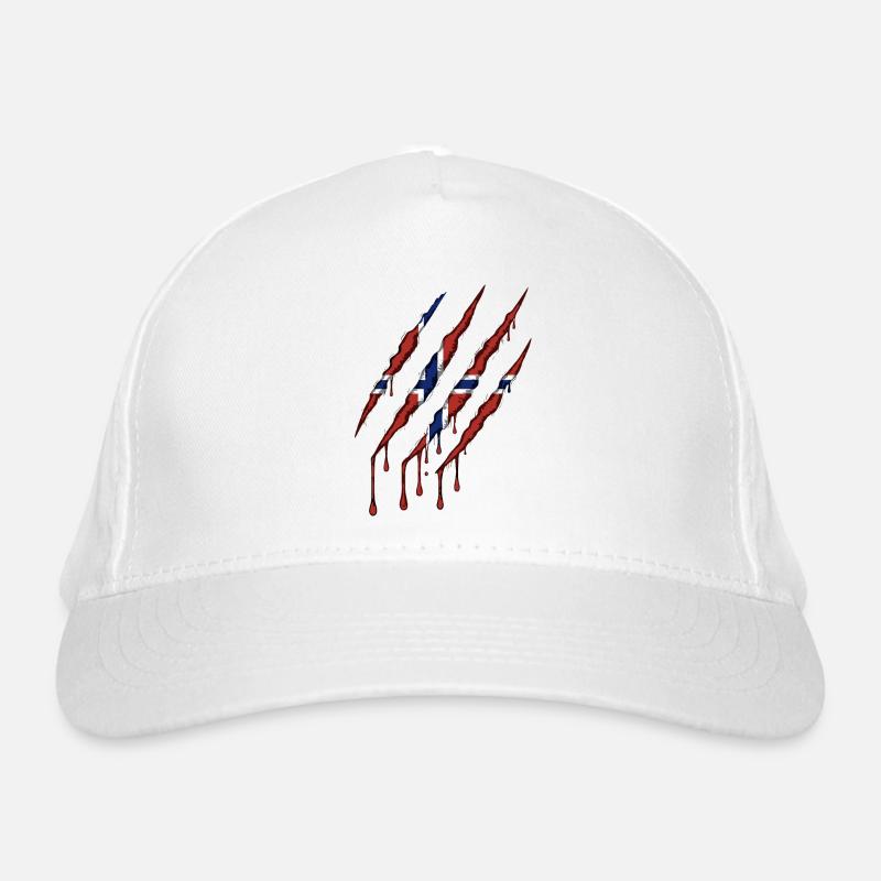 Norway Claw Norge Drapeau Scratch Mark Casquette classique bio