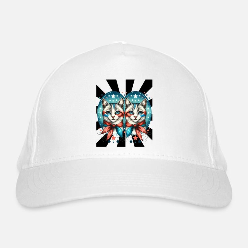 60s Retro Cats Cat Organic Baseball Cap