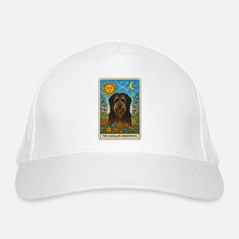 Sun Moon Catalan Sheepdog Organic Baseball Cap