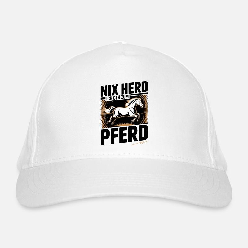 Pas de réchaud Je vais monter à cheval Cavalier Cavalier Casquette classique bio