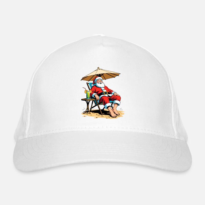 Vacances à la plage du Père Noël Casquette classique bio