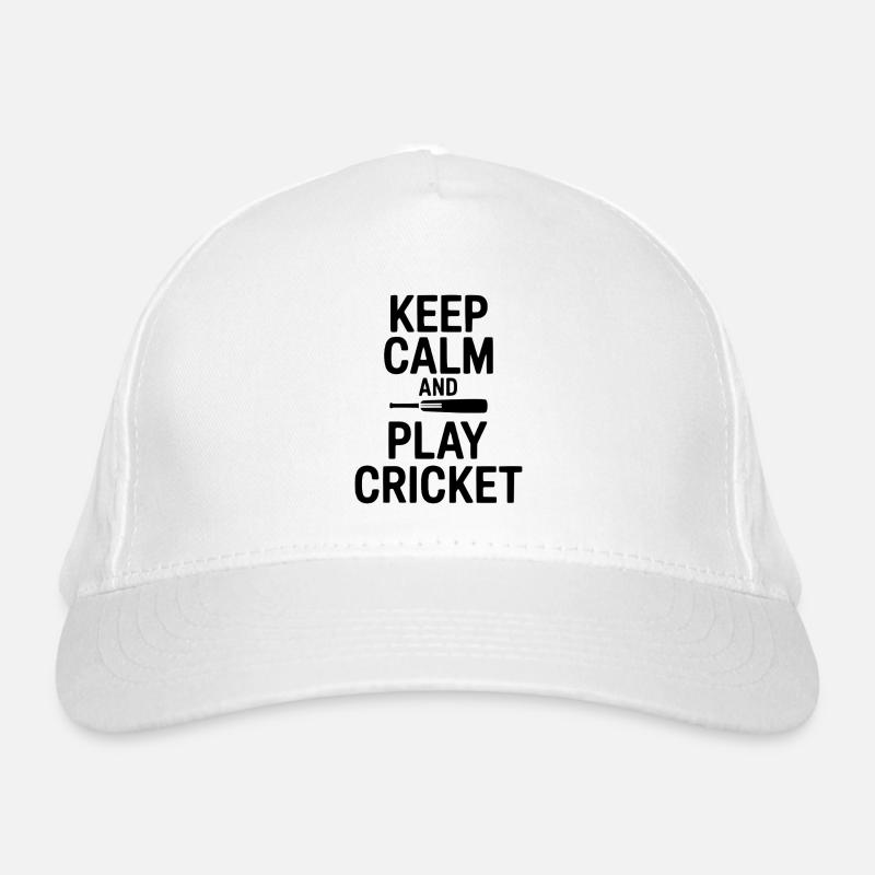 Keep Calm and Play Cricket Organic Baseball Cap