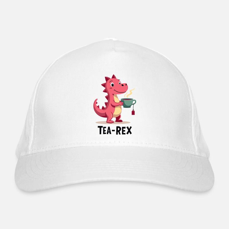 Tea-Rex Dino liebt Tee Bio-Baseballkappe