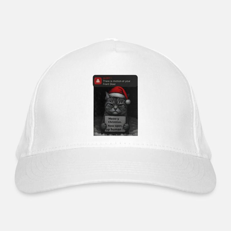 Chat Noël avec des chats drôles Casquette classique bio