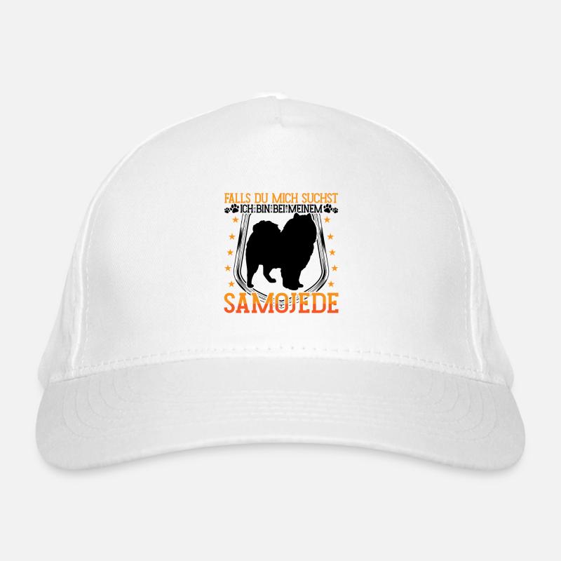 Samoyed Me Looking Sled Dog Organic Baseball Cap