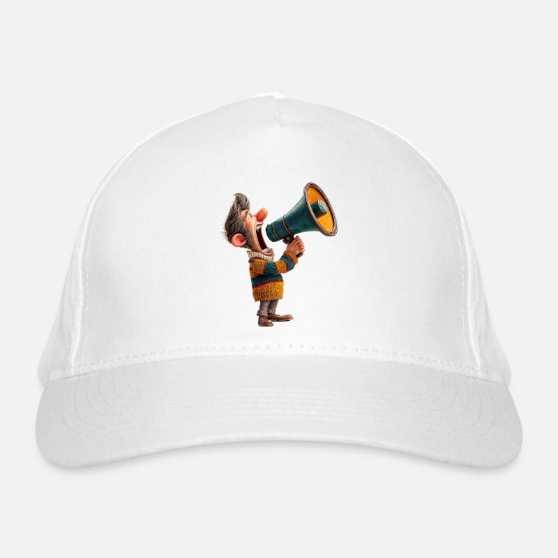 Cartoon Megaphone Speaker Organic Baseball Cap
