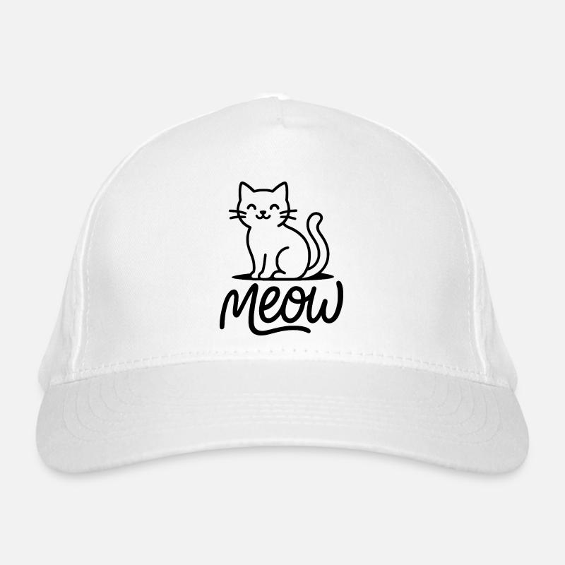Meow Katze Bio-Baseballkappe