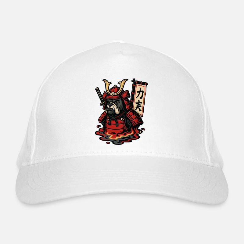 Bouledogue samouraï en armure ardente Casquette classique bio