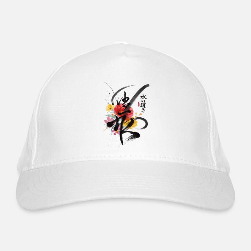 Résilience Japon Calligraphie Fleurs Casquette classique bio