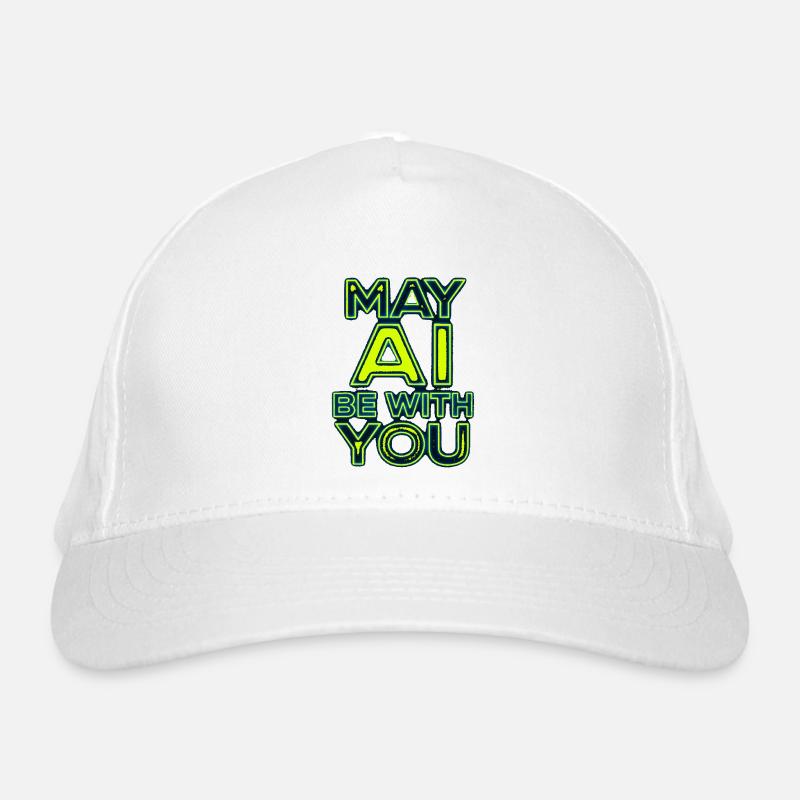 Möge die KI mit dir sein Neon Bio-Baseballkappe