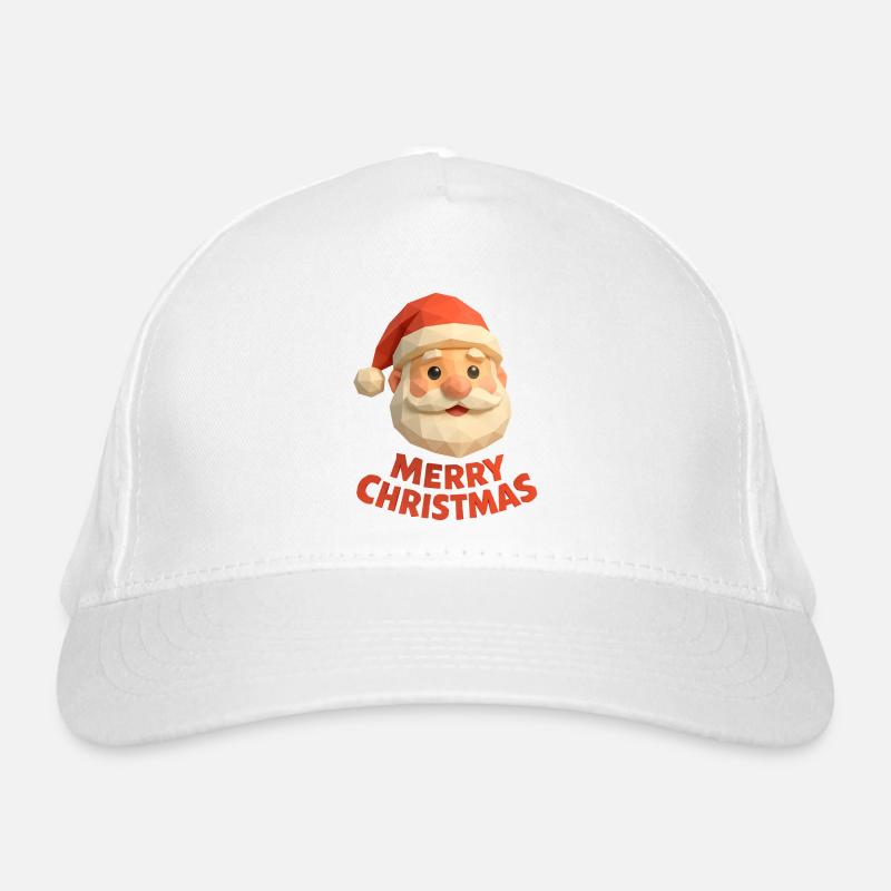 Polygon Weihnachtsmann – Modern Merry Christmas Bio-Baseballkappe