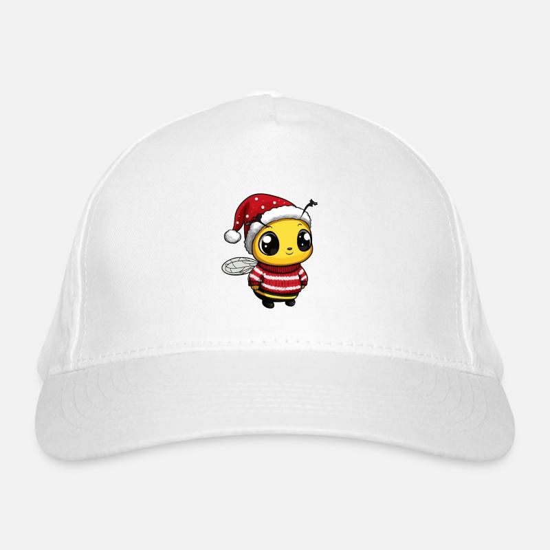 Biene Weihnachten Bio-Baseballkappe