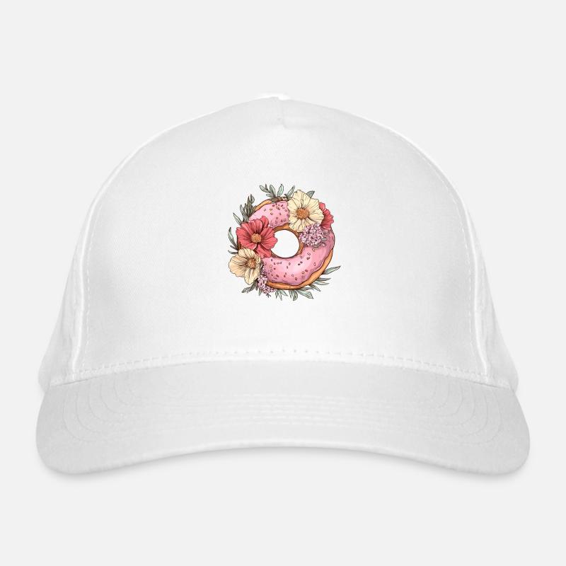 Pink Blossom Donut Organic Baseball Cap