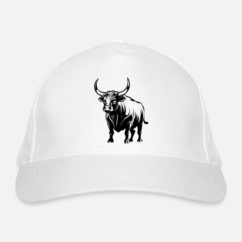 Bull - Organic Baseball Cap - white