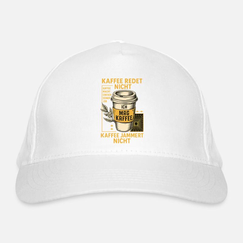Coffee Doesn't Talk Retro Design Organic Baseball Cap