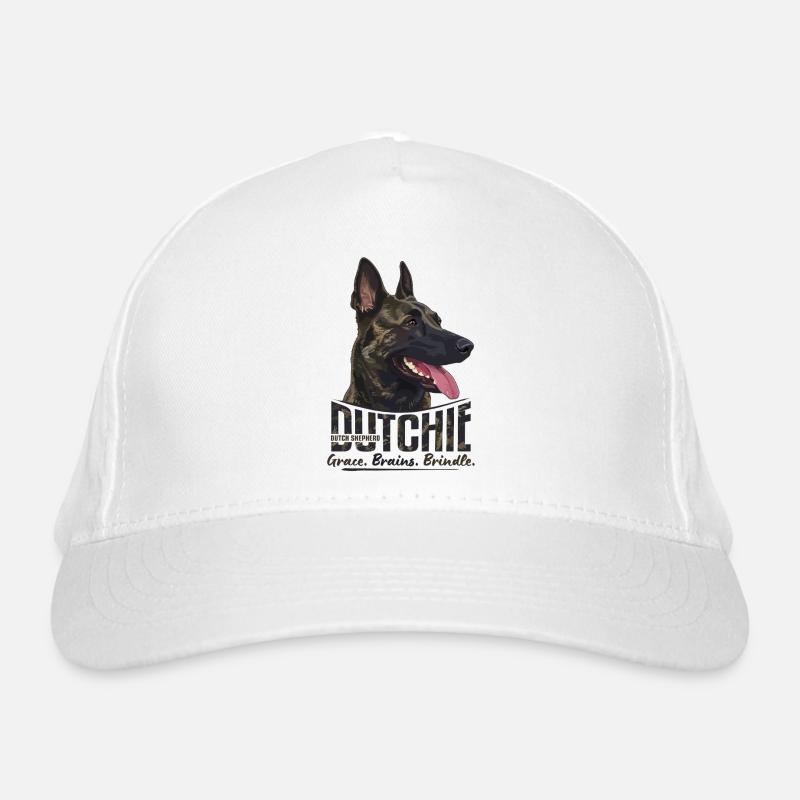 Dutchie - Chien de berger néerlandais - Casquette classique bio - blanc