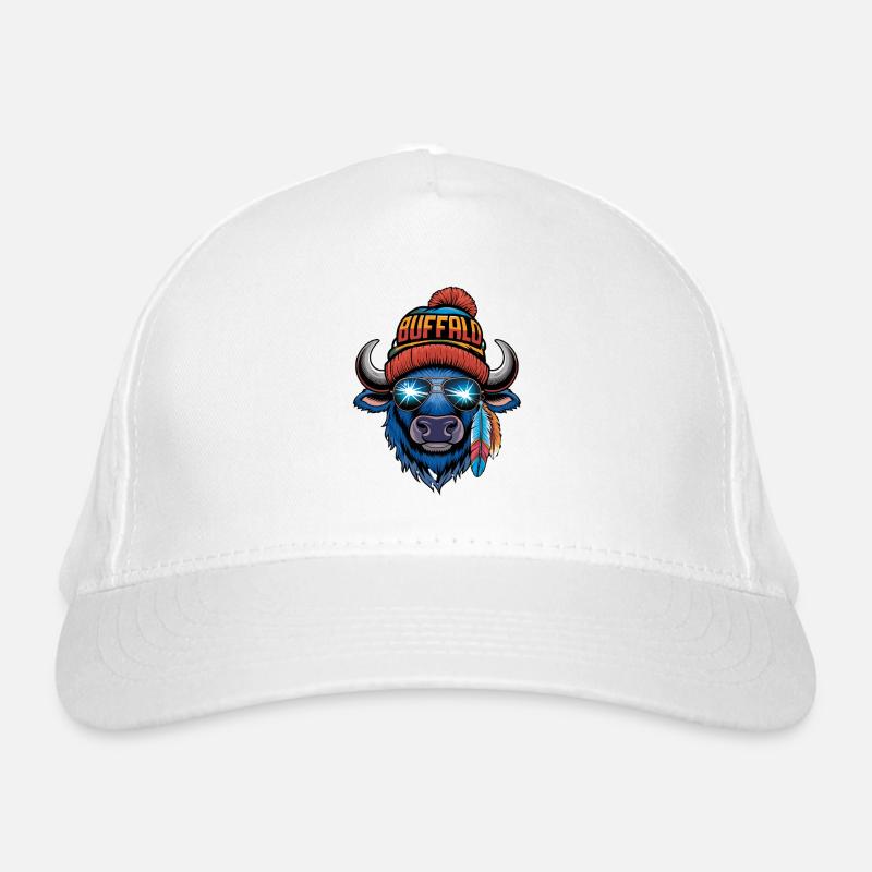 Cooler Bison Mit Mütze Und Brille Buffalo Bio-Baseballkappe