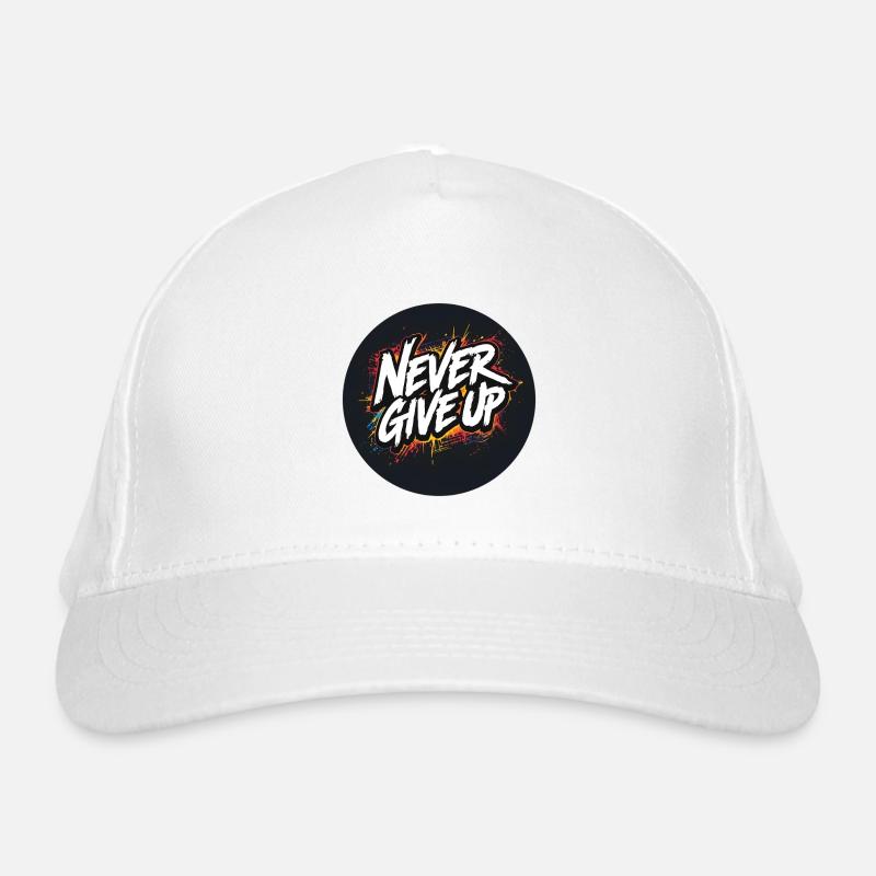 Never Give Up Graffiti Organic Baseball Cap