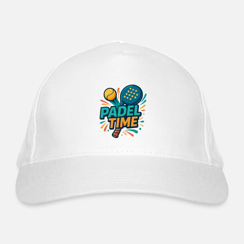 Explosion de couleurs du temps du Padel - Casquette classique bio - blanc