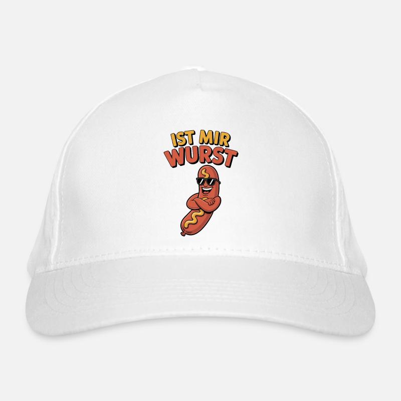 Ist mir Wurst – coole Wurst mit Spruch Bio-Baseballkappe