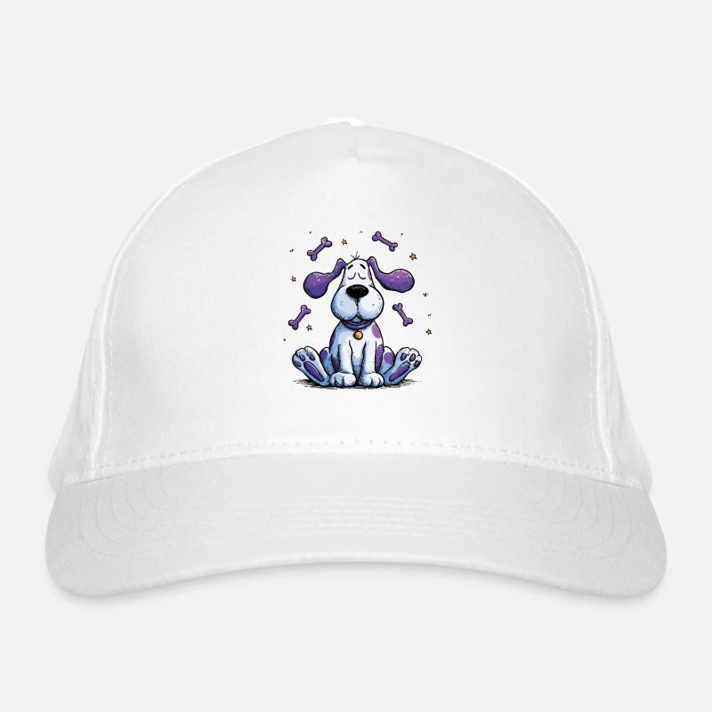 Space Dog with Bone Star Organic Baseball Cap