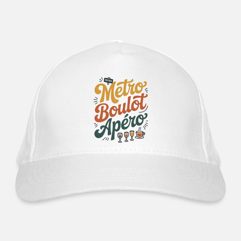 Metro Work Aperitif Humor Routine Work Evening Organic Baseball Cap