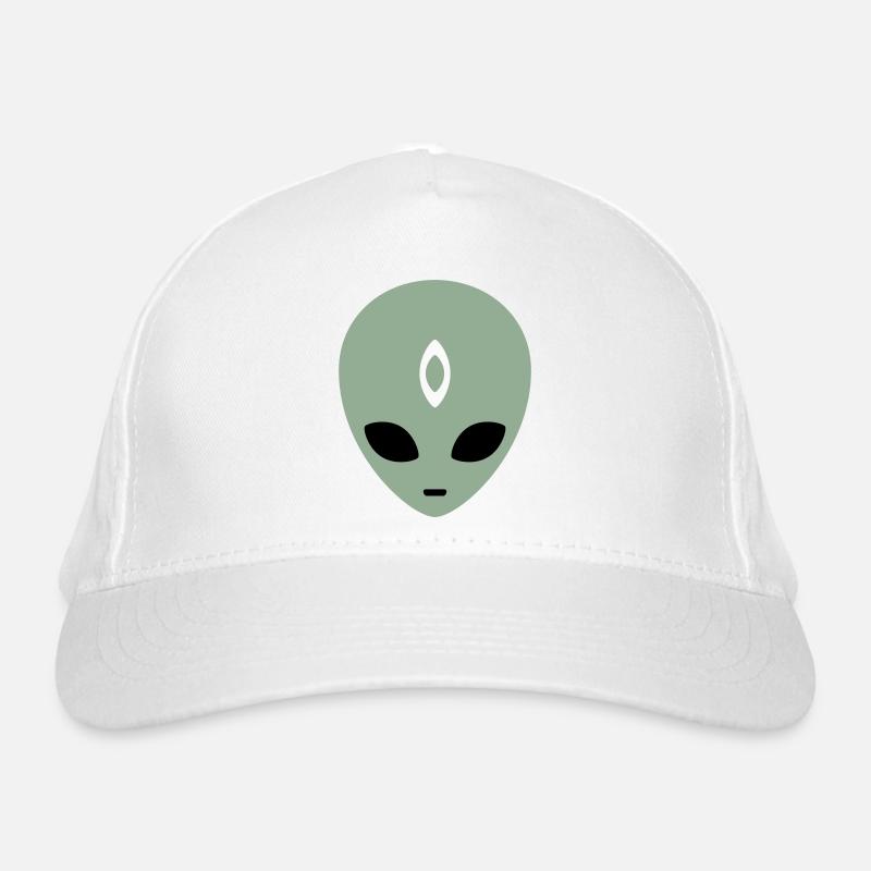Alien Head Third Eye (drei Farben) Bio-Baseballkappe