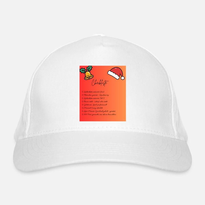 Christmas Checklist Design Organic Baseball Cap