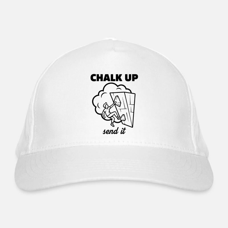 Chalk Up Send It Rock Climbing Fun Organic Baseball Cap