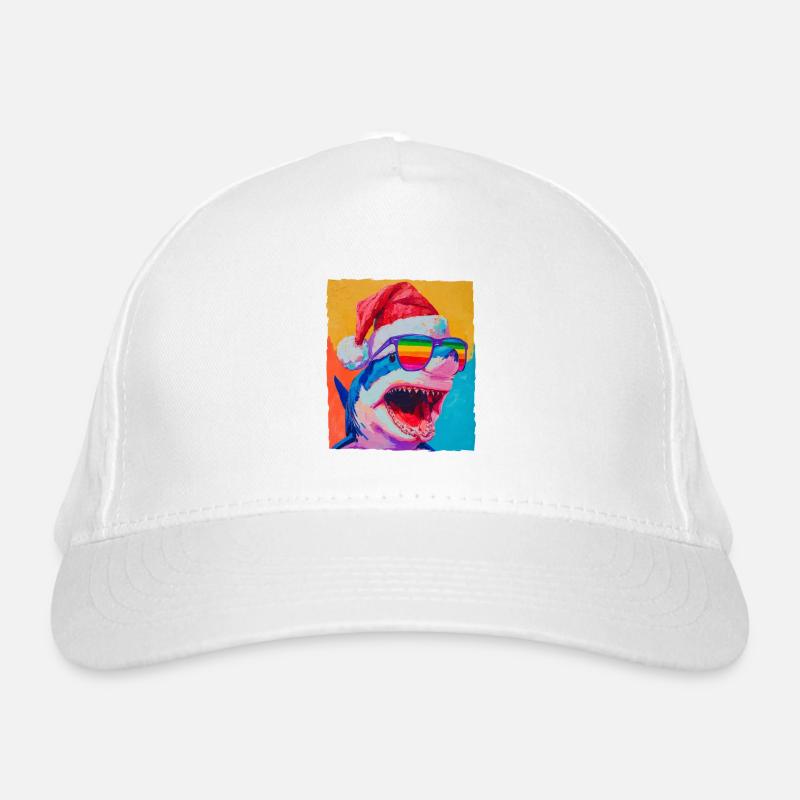 Portrait de Noël du requin Casquette classique bio