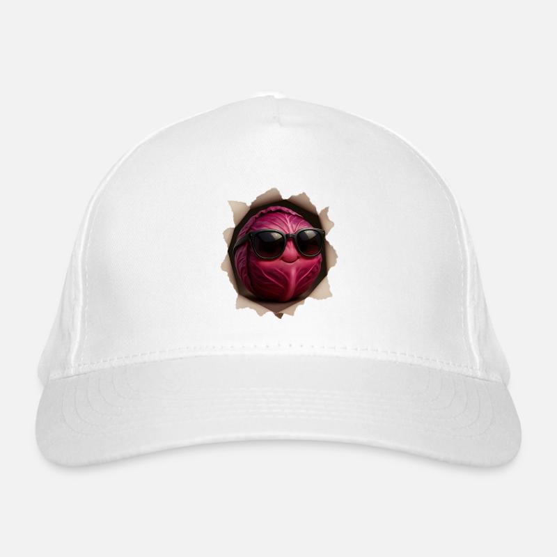 Red cabbage Organic Baseball Cap