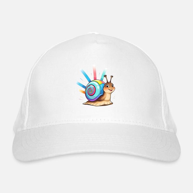 Explosion de couleurs d’escargot arc-en-ciel Casquette classique bio