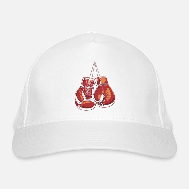 Rote Boxhandschuhe Illustration Bio-Baseballkappe