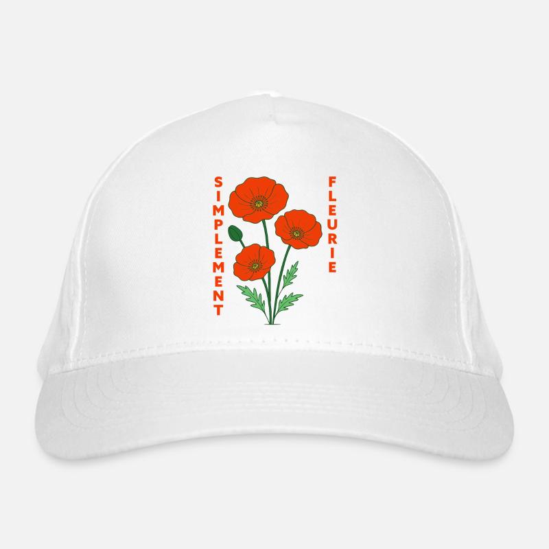 Simplement fleurie - Illustration florale rétro Casquette classique bio